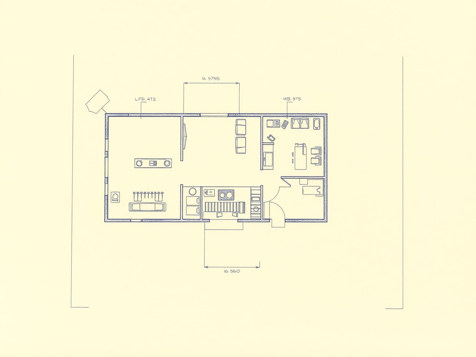Residential floor plan drawing